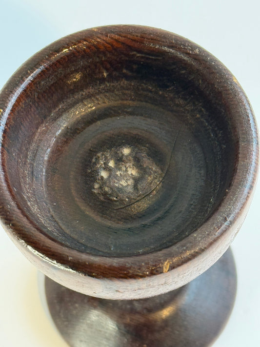 Treen chalice shaped decor