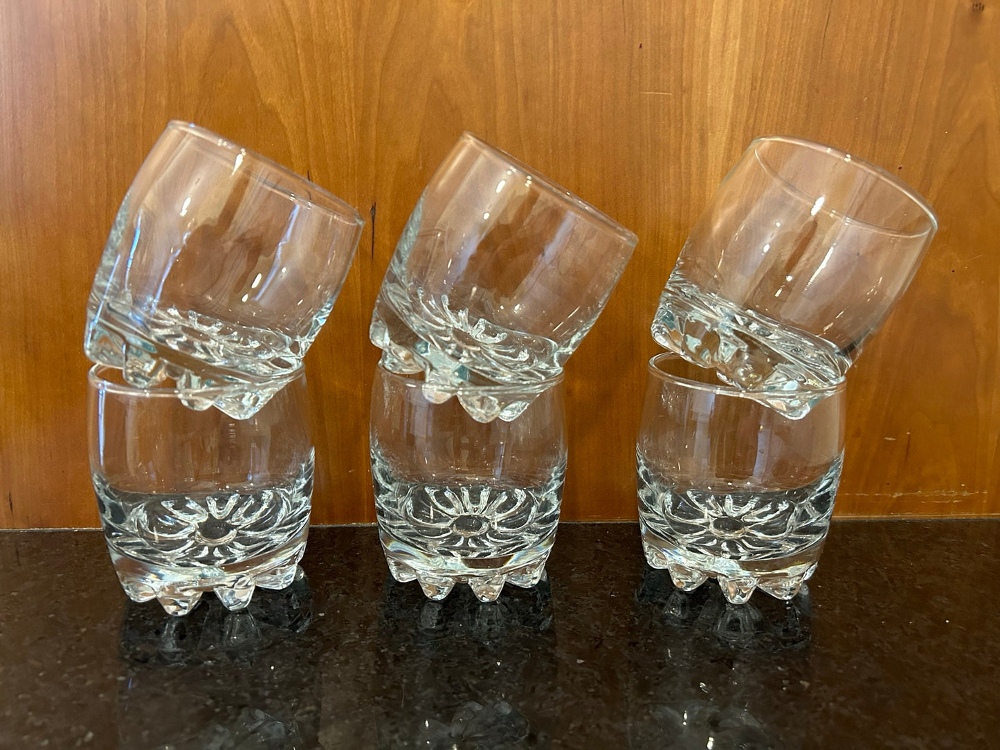Vintage Old Fashioned Whiskey On The Rocks Glasses Set of 4
