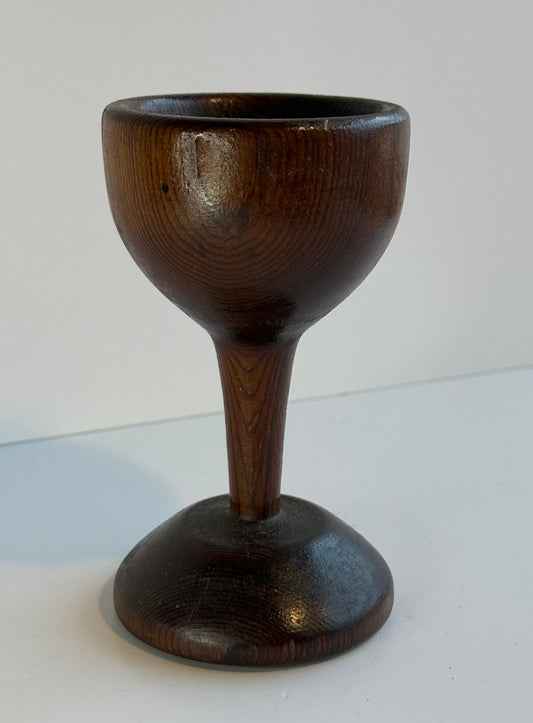 Treen chalice shaped decor