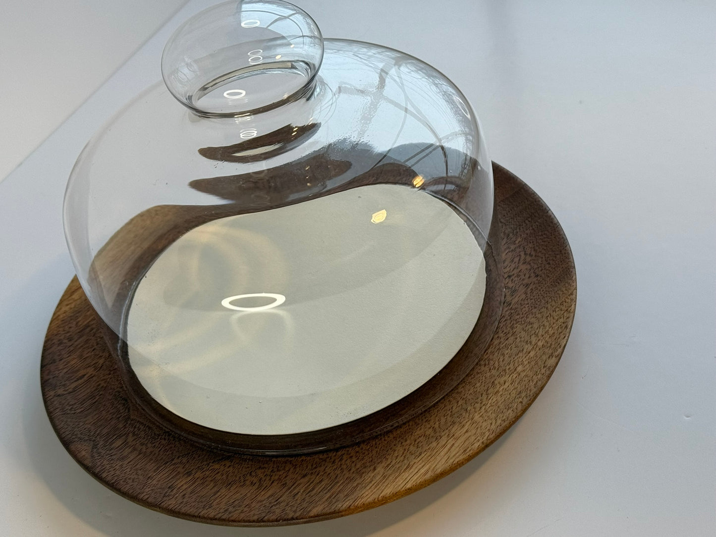 Vintage Cheese Board with Glass Dome