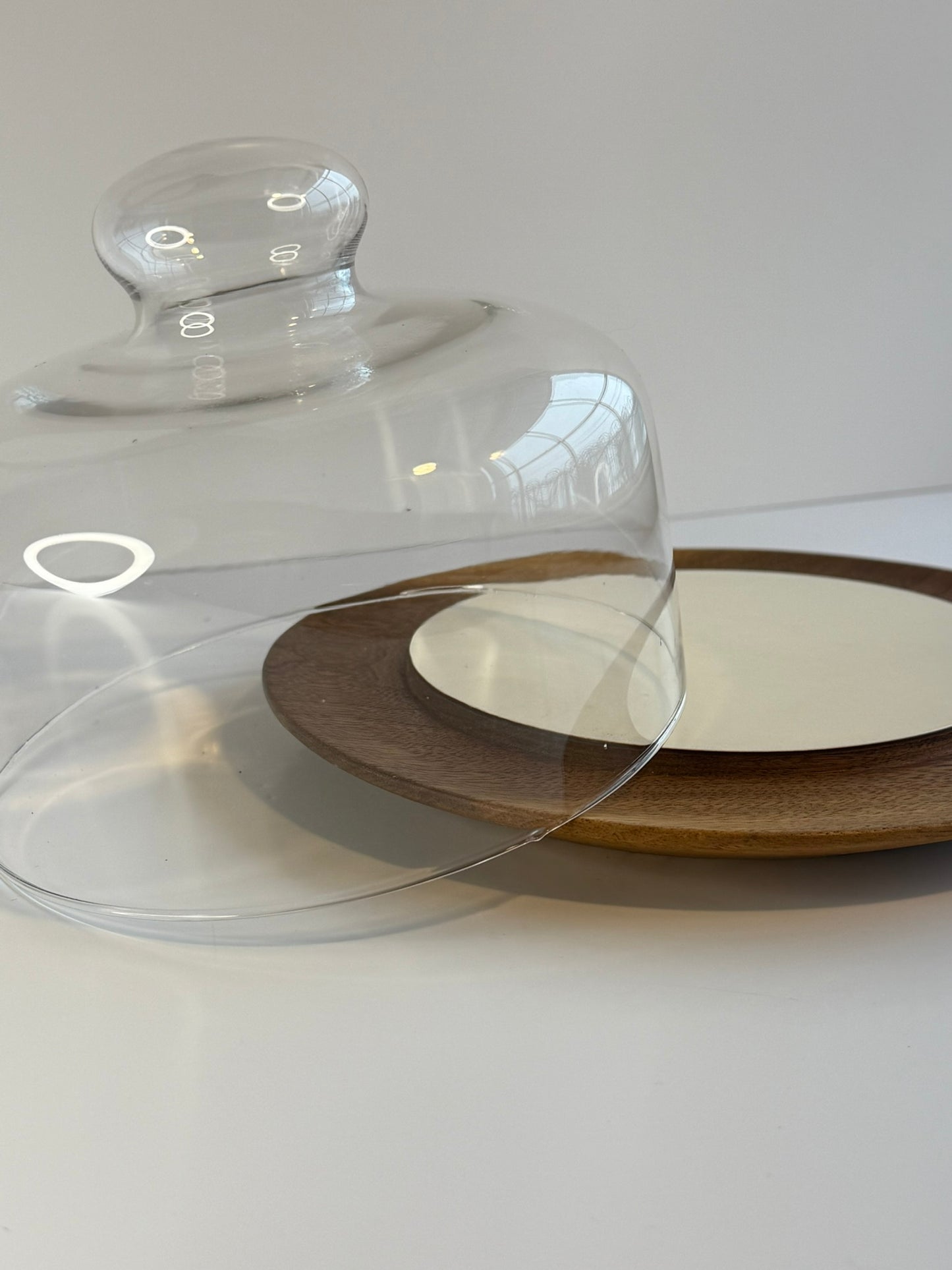 Vintage Cheese Board with Glass Dome