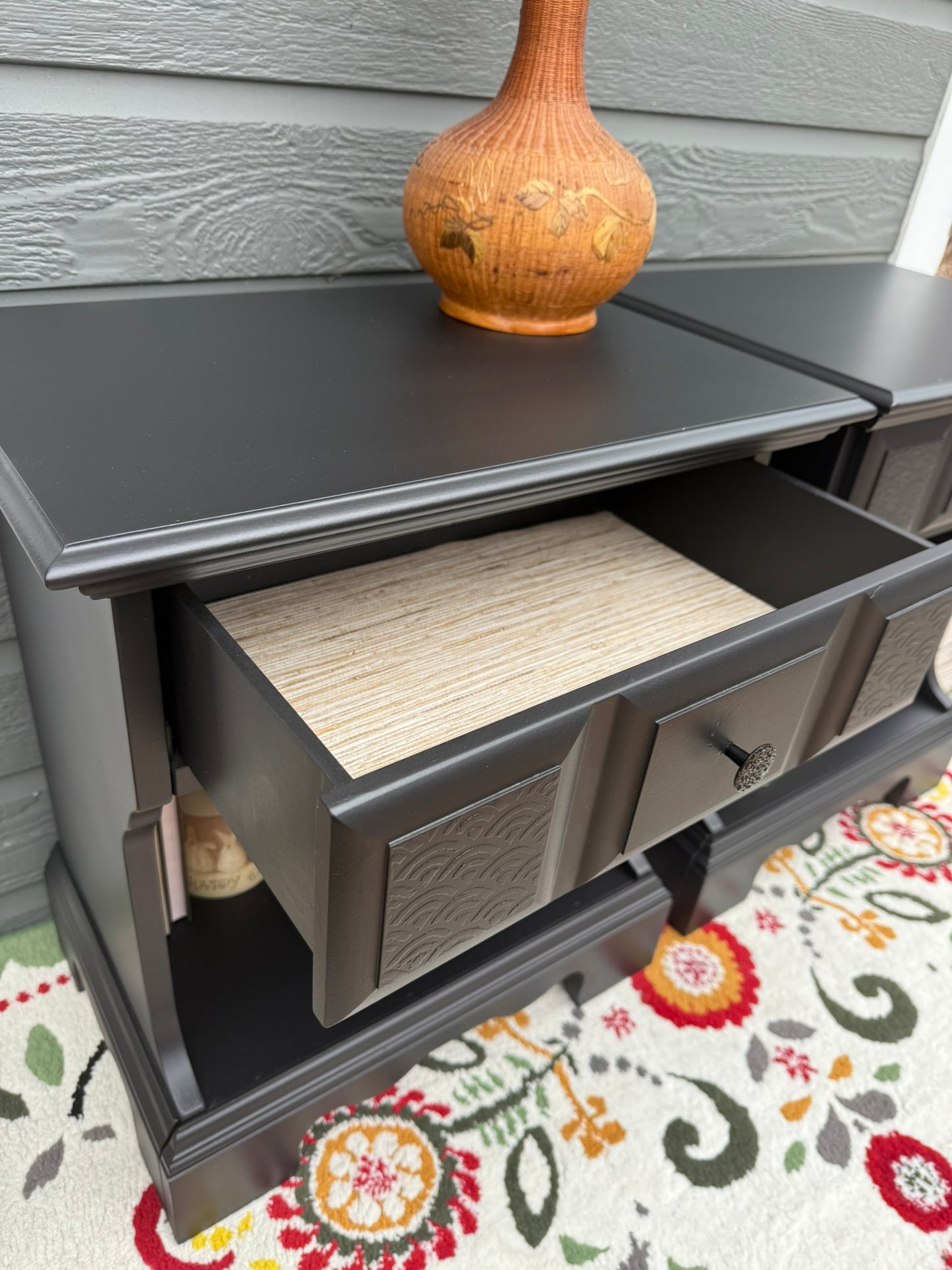 Pair of Black Nightstands