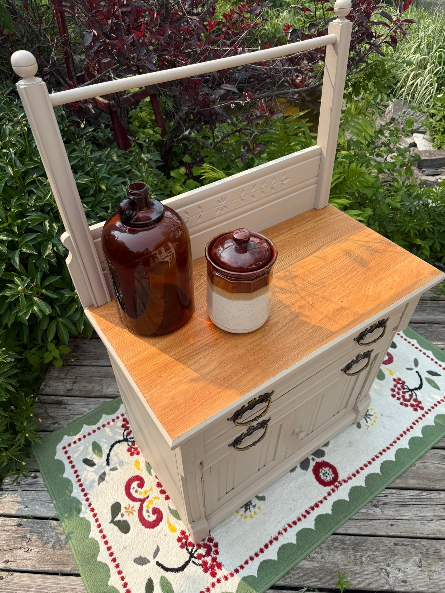 Vintage Solid Wood Washstand