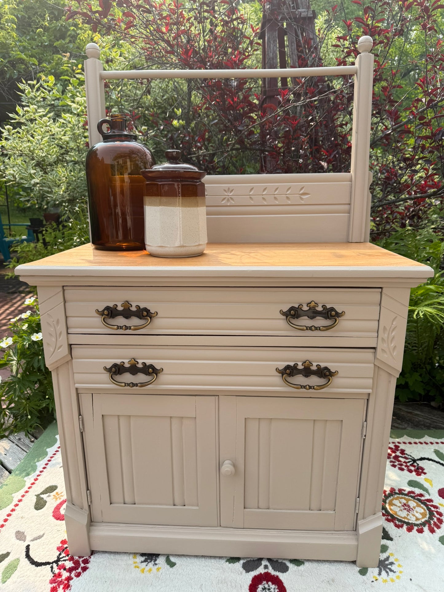 Vintage Solid Wood Washstand