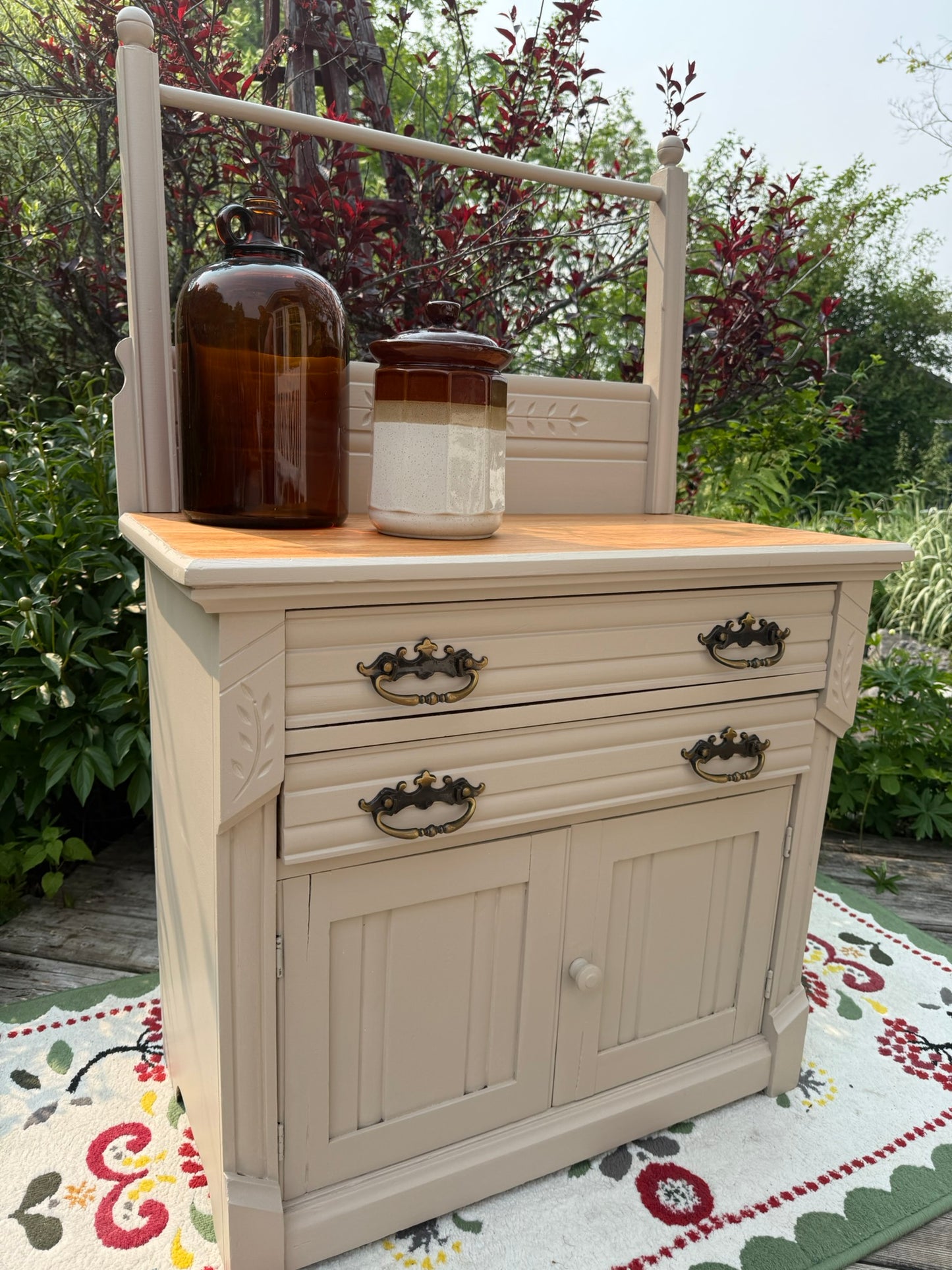 Vintage Solid Wood Washstand