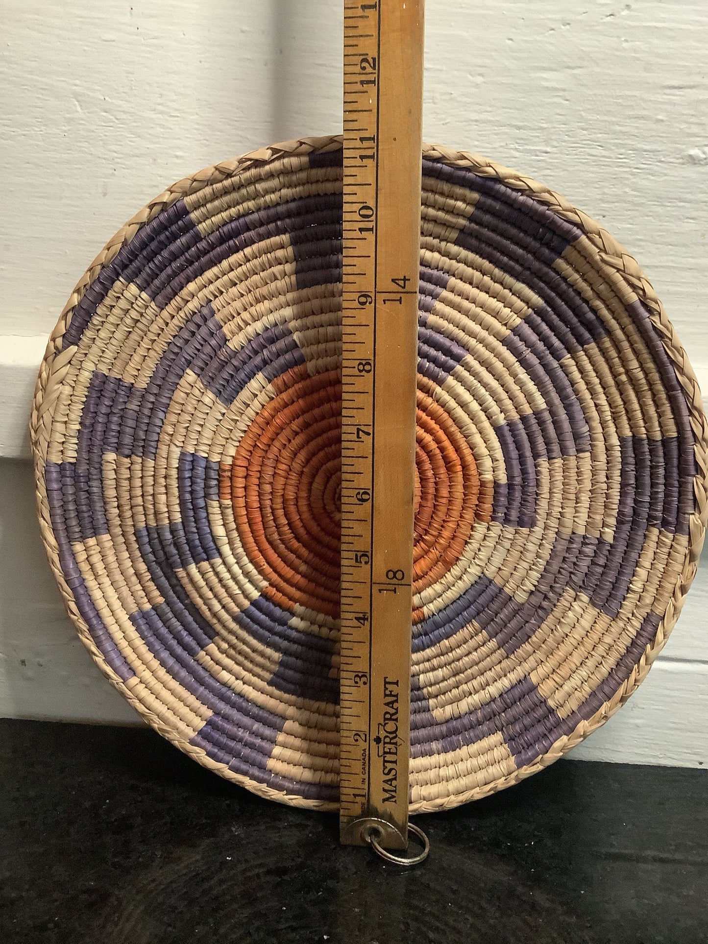 Ethnic Basket Boho Wall Art Fiber Rattan Colourful African Style Natural