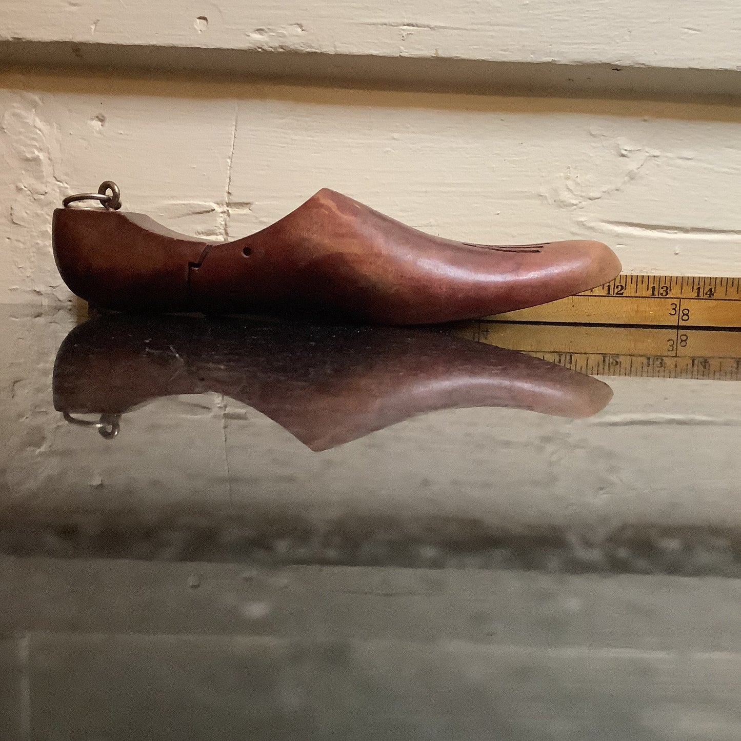 Wooden Shoes Pair Vintage Mold Solid Wood Bookends