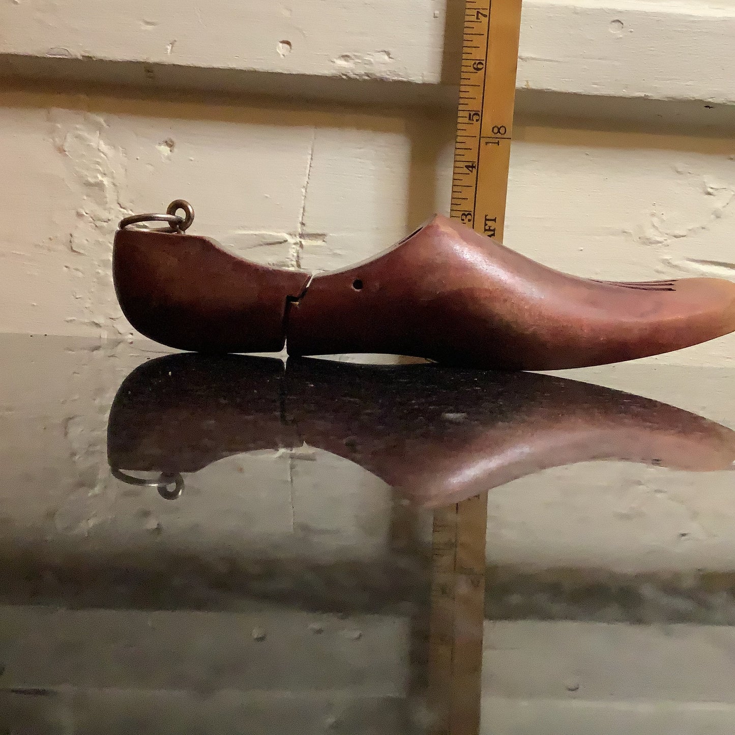 Wooden Shoes Pair Vintage Mold Solid Wood Bookends