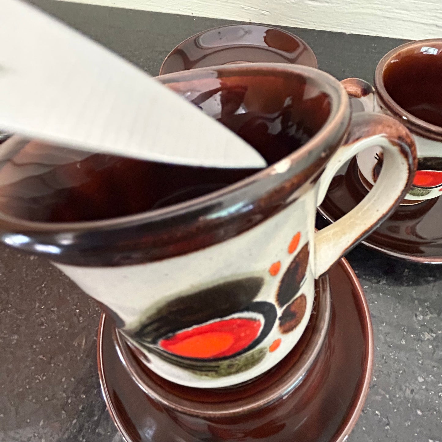 Vintage Schramberg Tea Cup Set: German Ceramic Coffee Cups