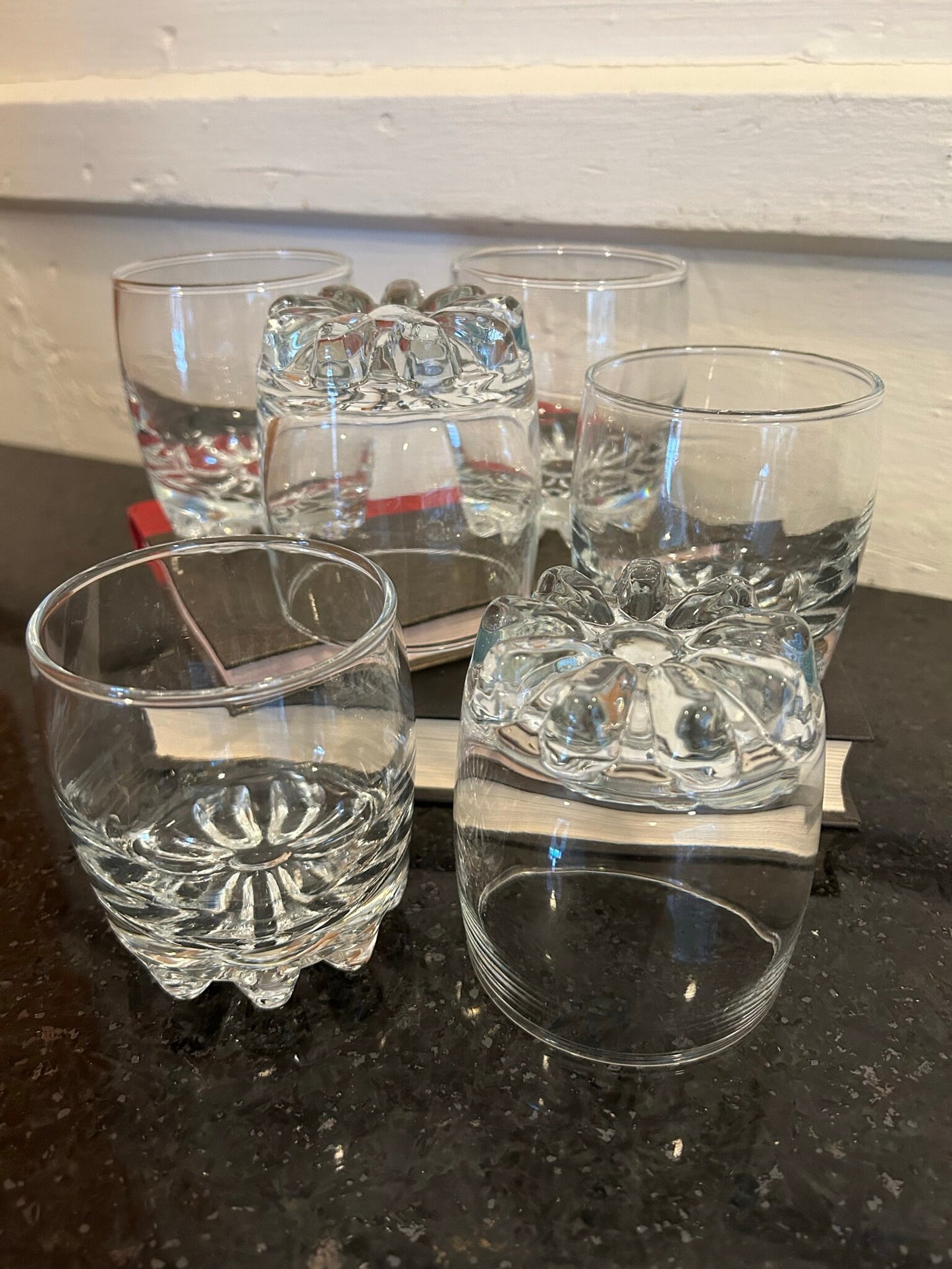 Vintage Old Fashioned Whiskey On The Rocks Glasses Set of 4