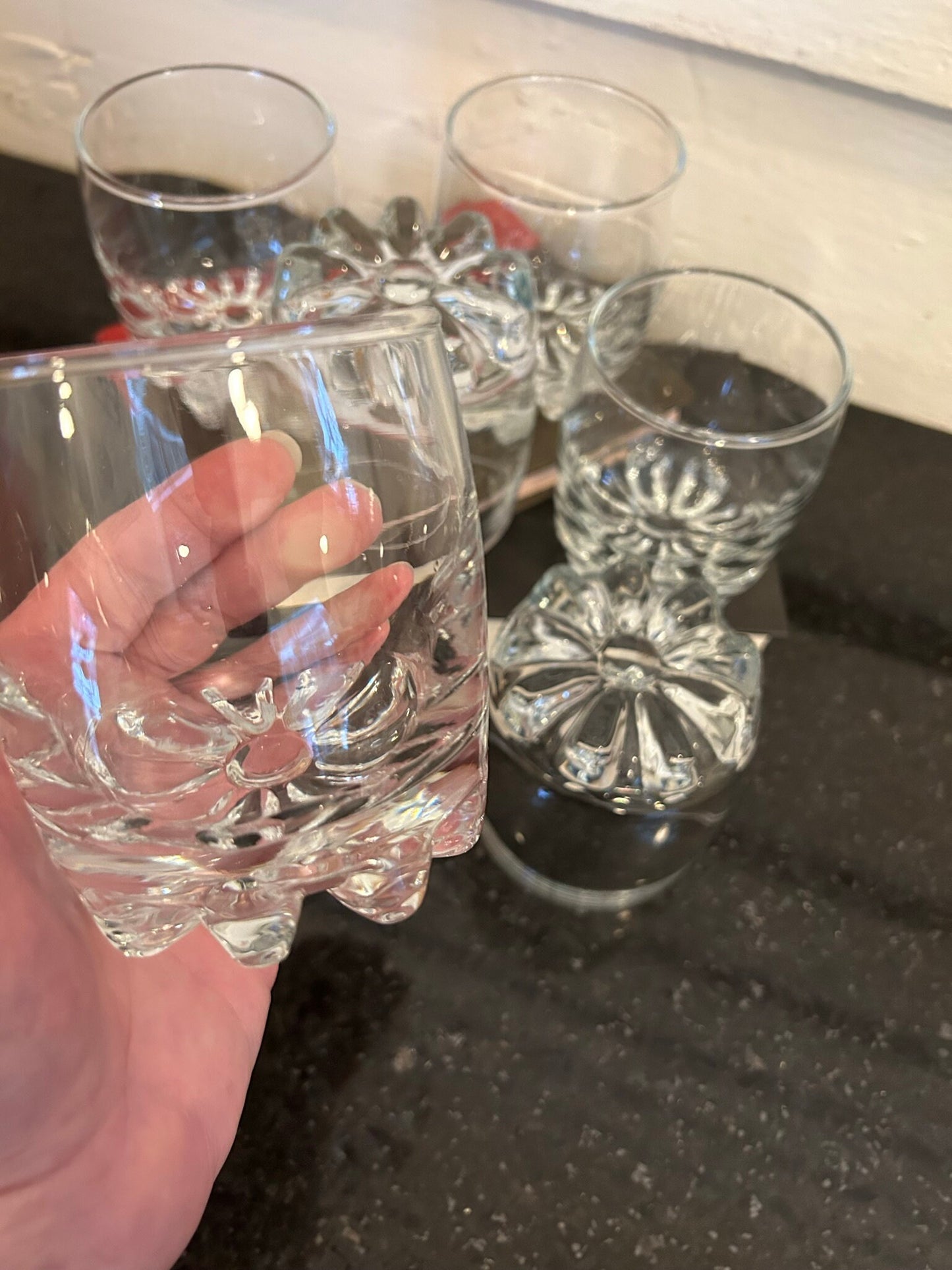 Vintage Old Fashioned Whiskey On The Rocks Glasses Set of 4