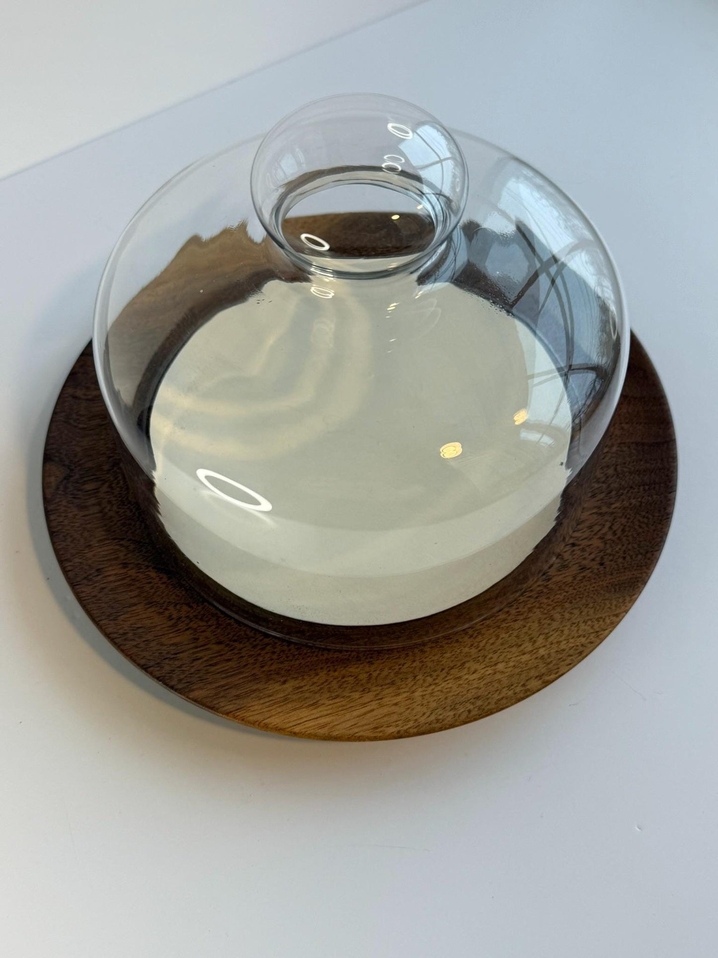 Vintage Cheese Board With Glass Dome