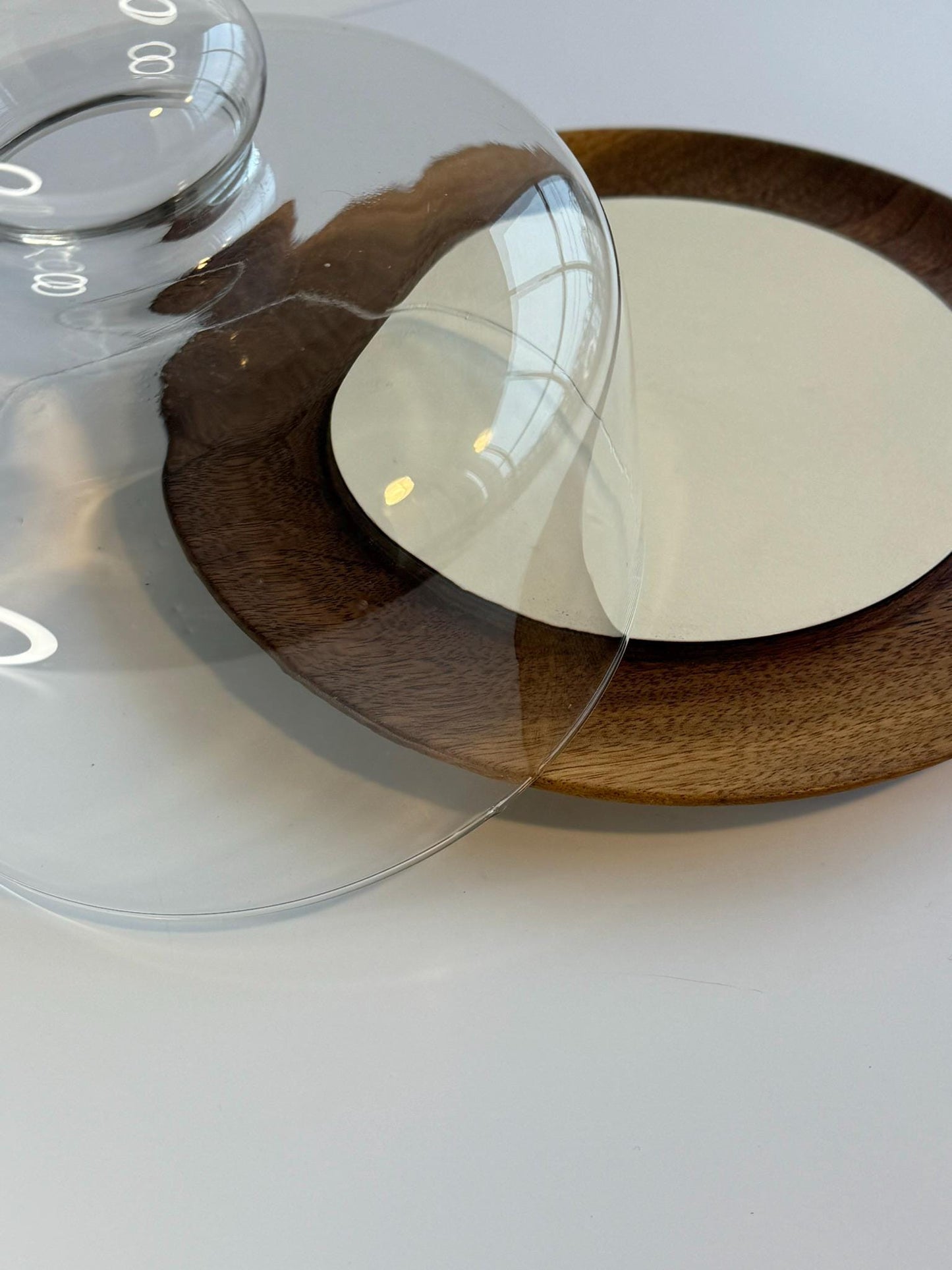 Vintage Cheese Board With Glass Dome