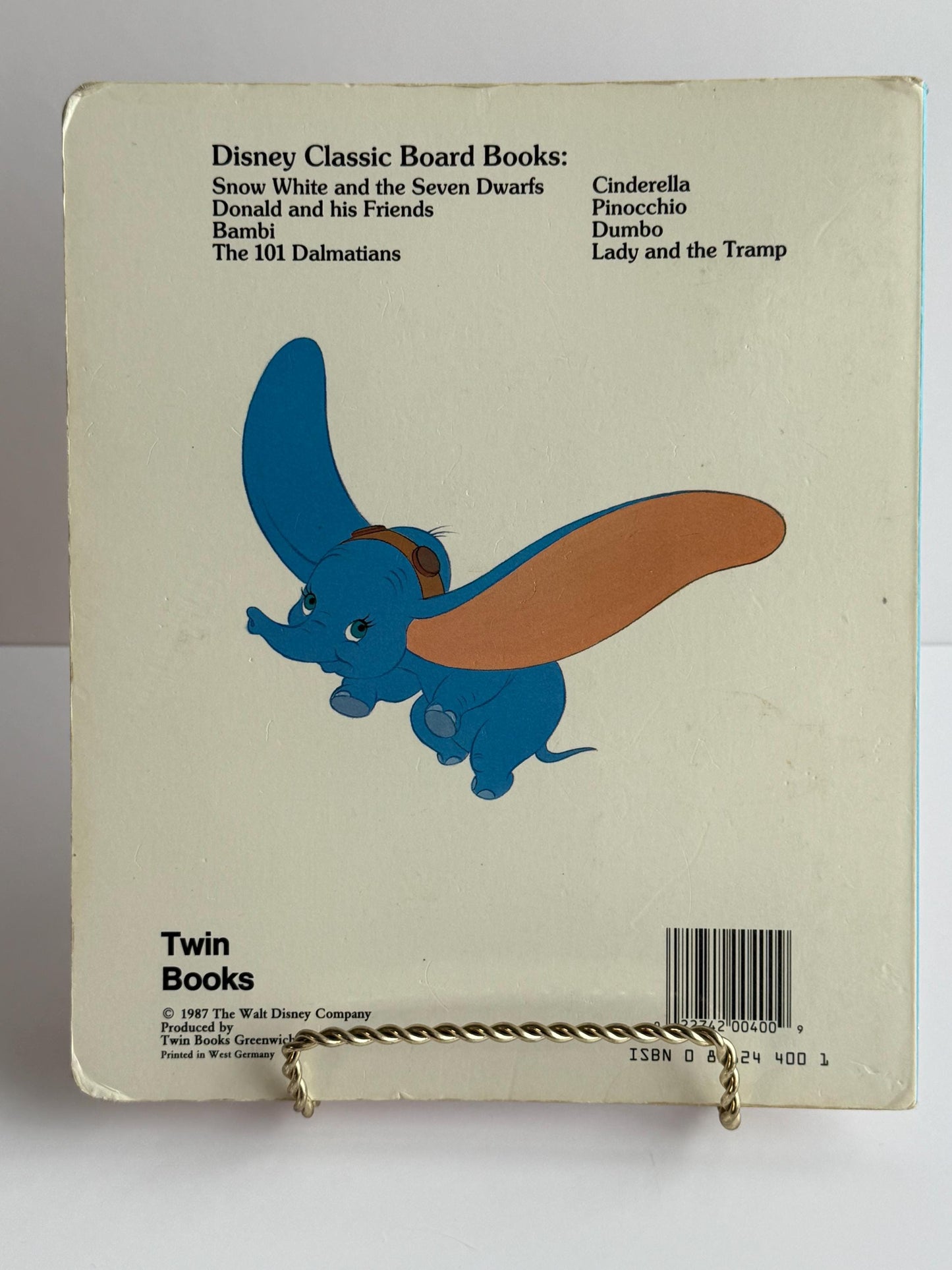 Vintage Walt Disney Dumbo Board Book 1987