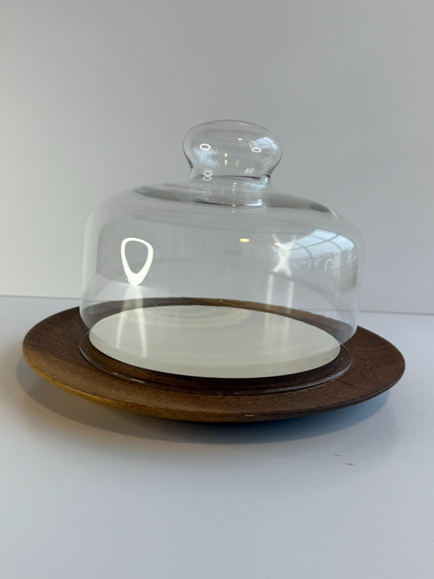 Vintage Cheese Board With Glass Dome