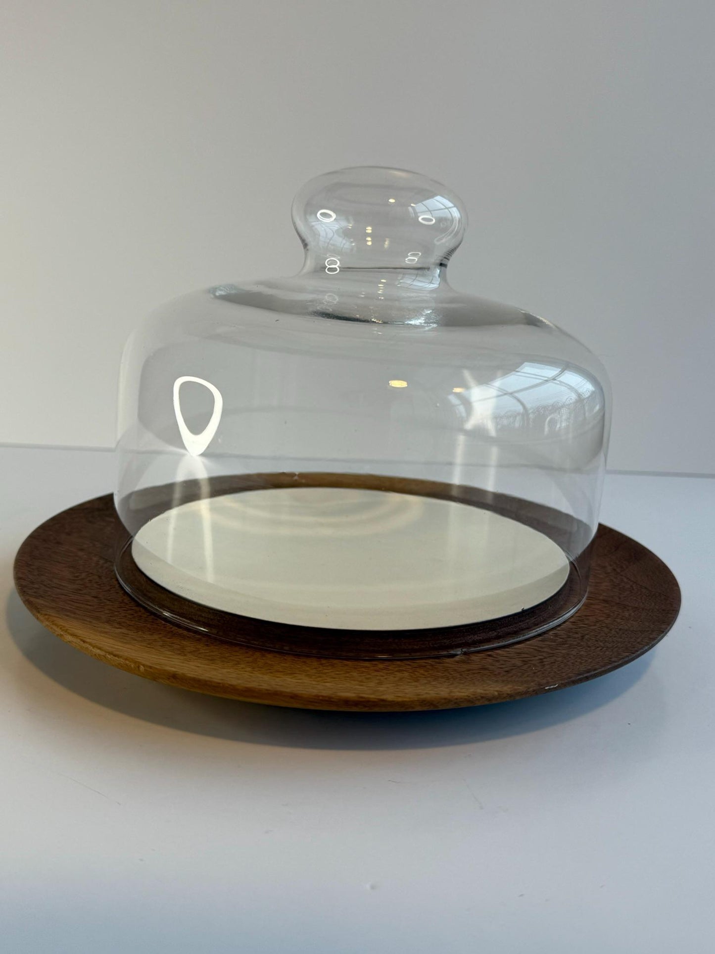 Vintage Cheese Board With Glass Dome