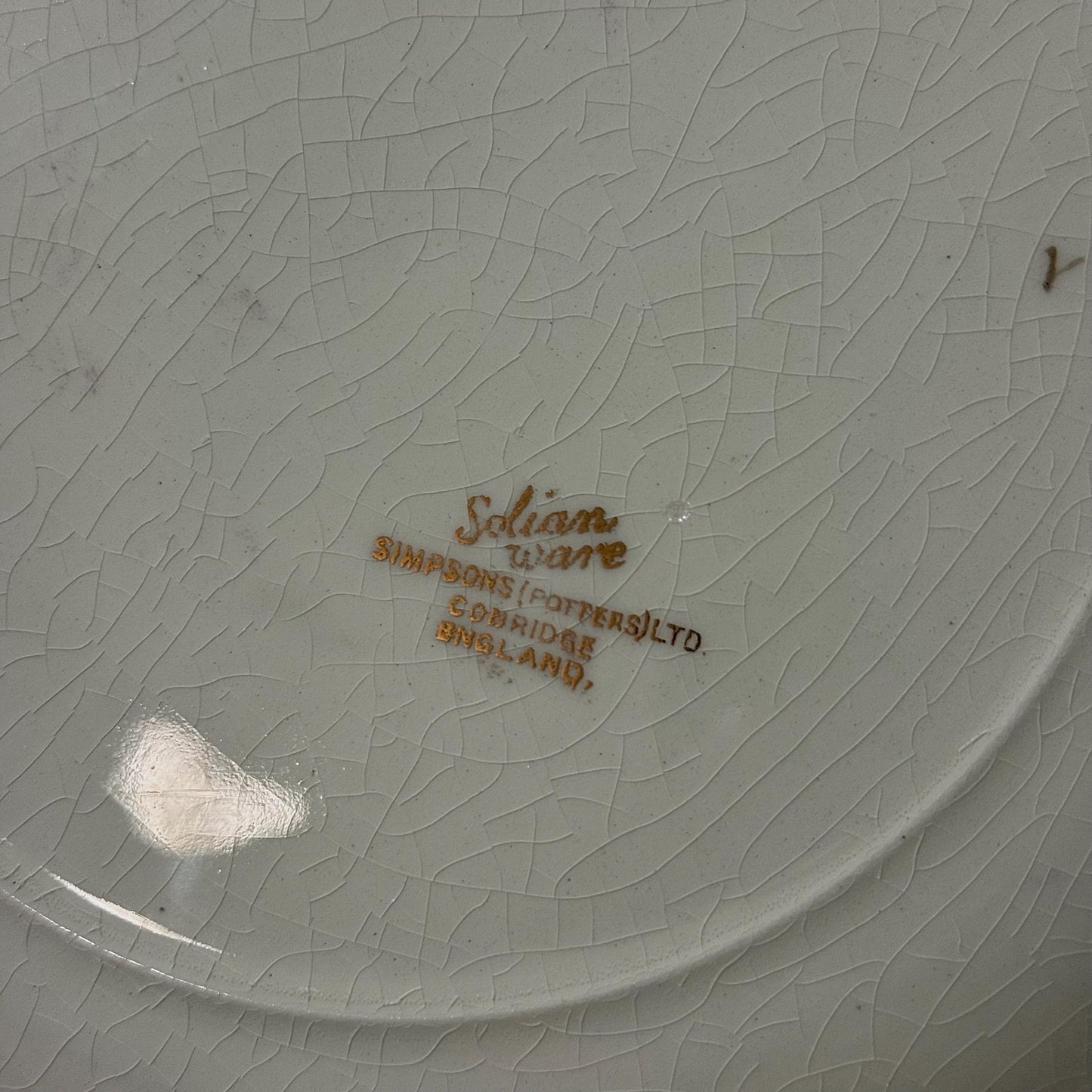 Vintage Solian Ware Dinner Plate | Simpsons Potters Cobridge “Country Farmer” Design | Collectible English Pottery