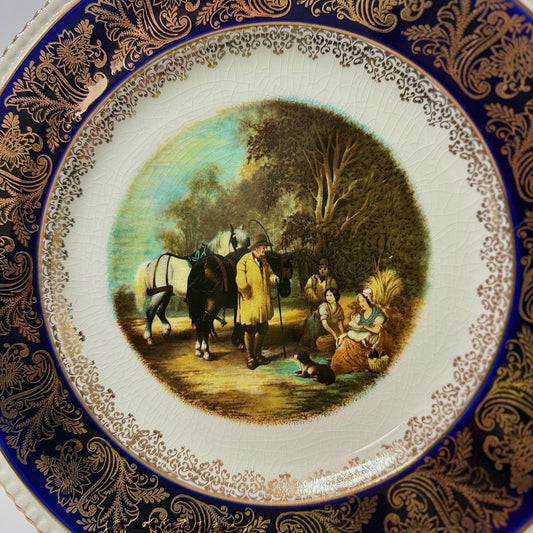 Vintage Solian Ware Dinner Plate | Simpsons Potters Cobridge “Country Farmer” Design | Collectible English Pottery