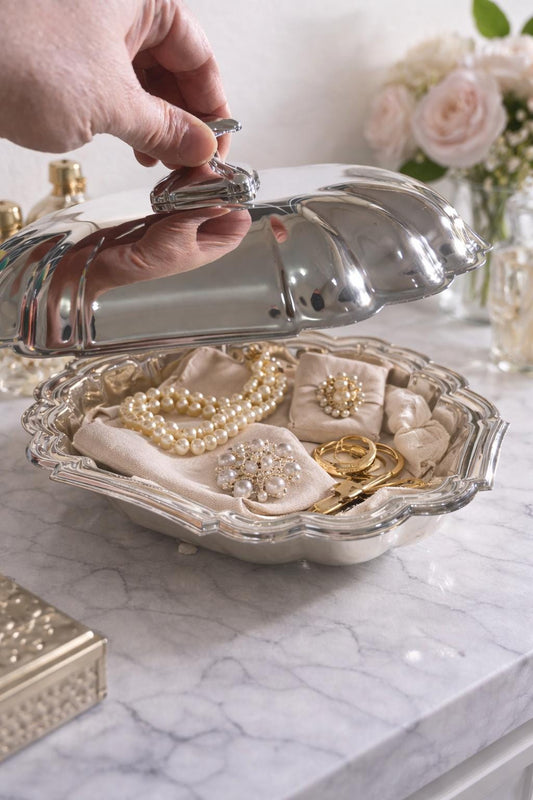 Vintage Silver-Plated Lidded Dish | Decorative Storage & Keepsake Box