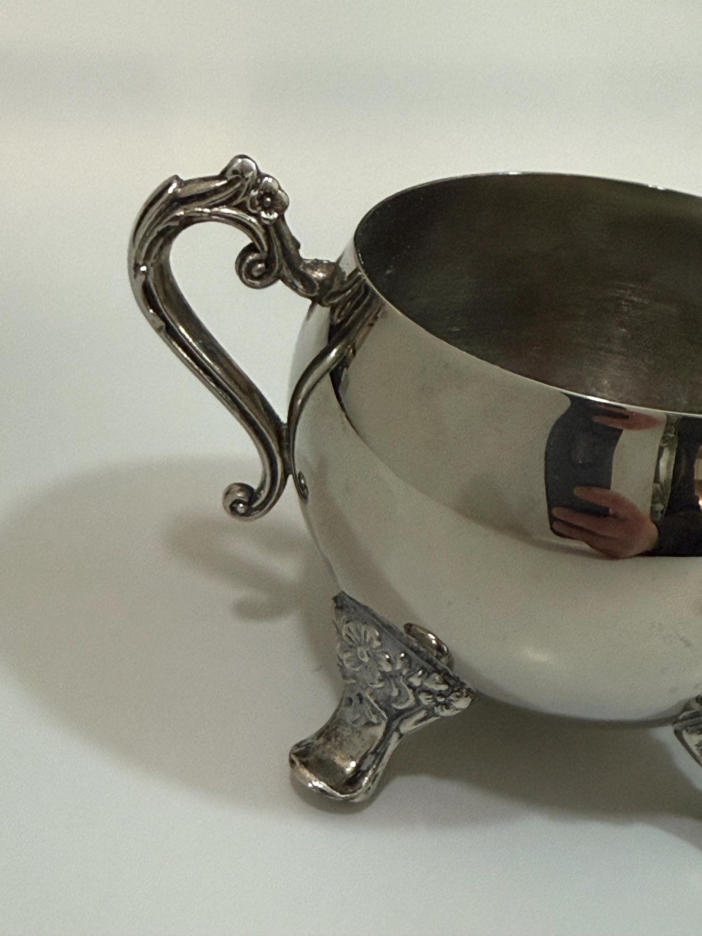 Vintage Silver Plated Creamer Maybe a Repurposed Planter