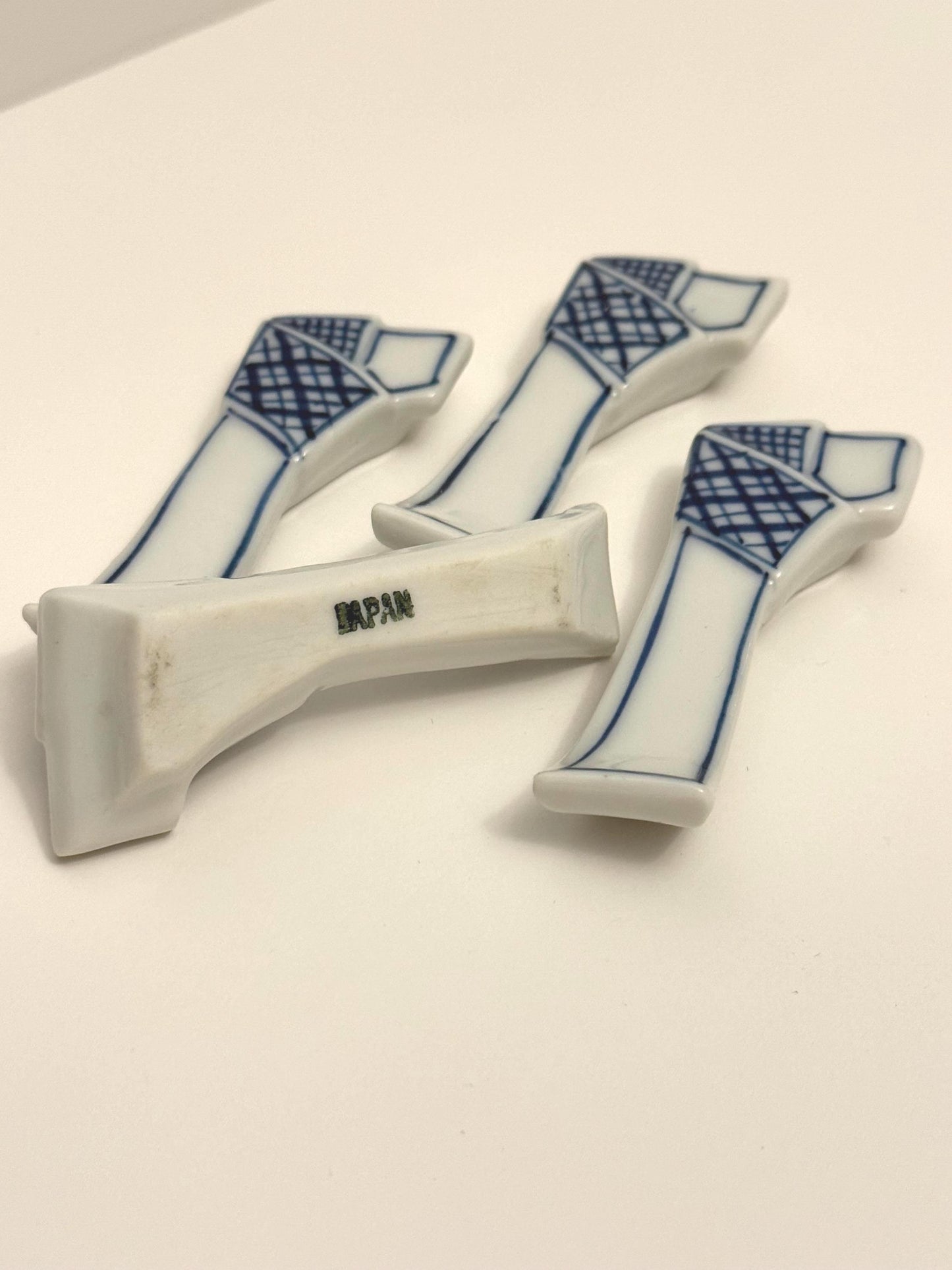 Set of four Japanese Hand Painted Chopsticks Rest