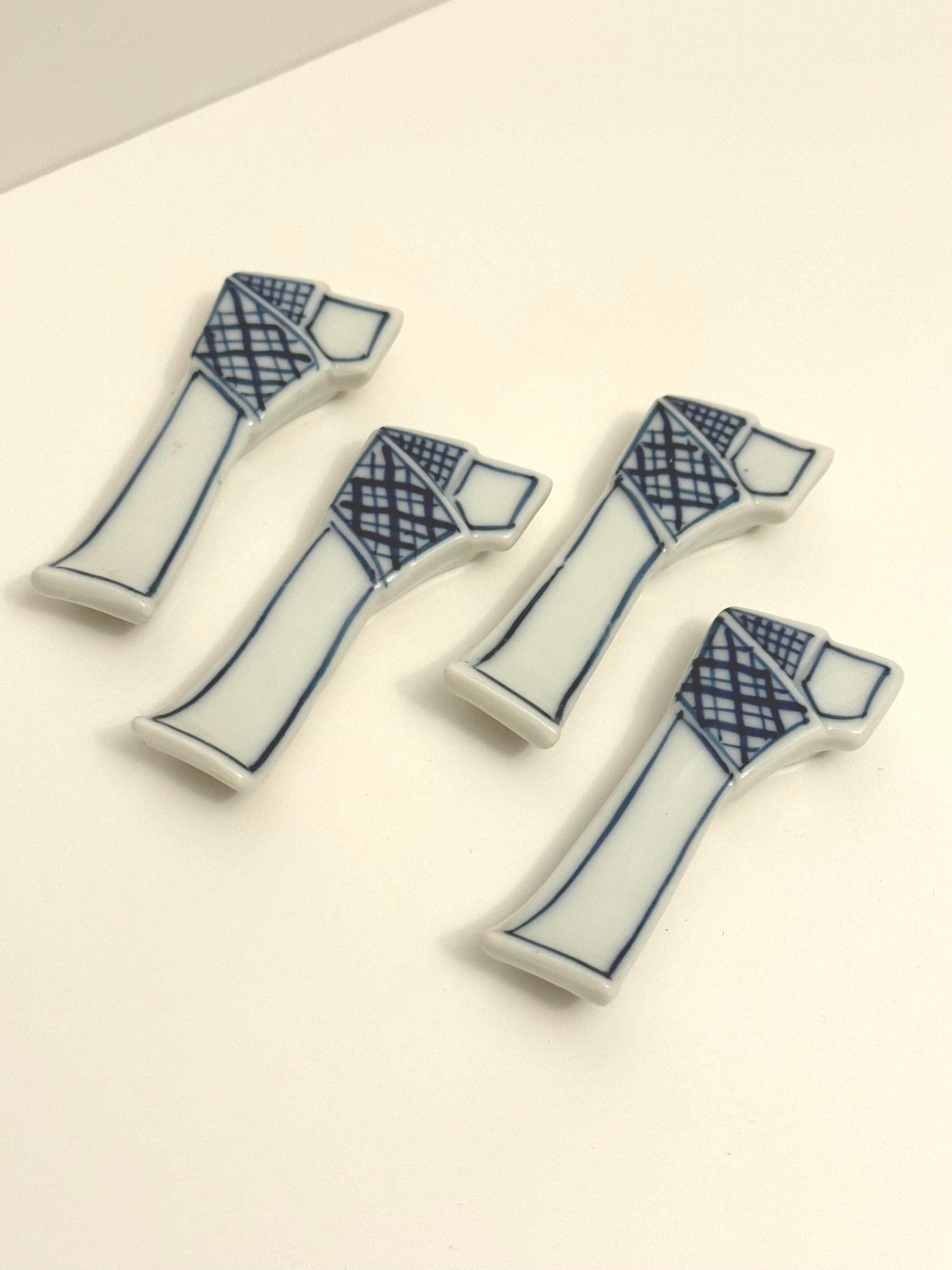 Set of four Japanese Hand Painted Chopsticks Rest