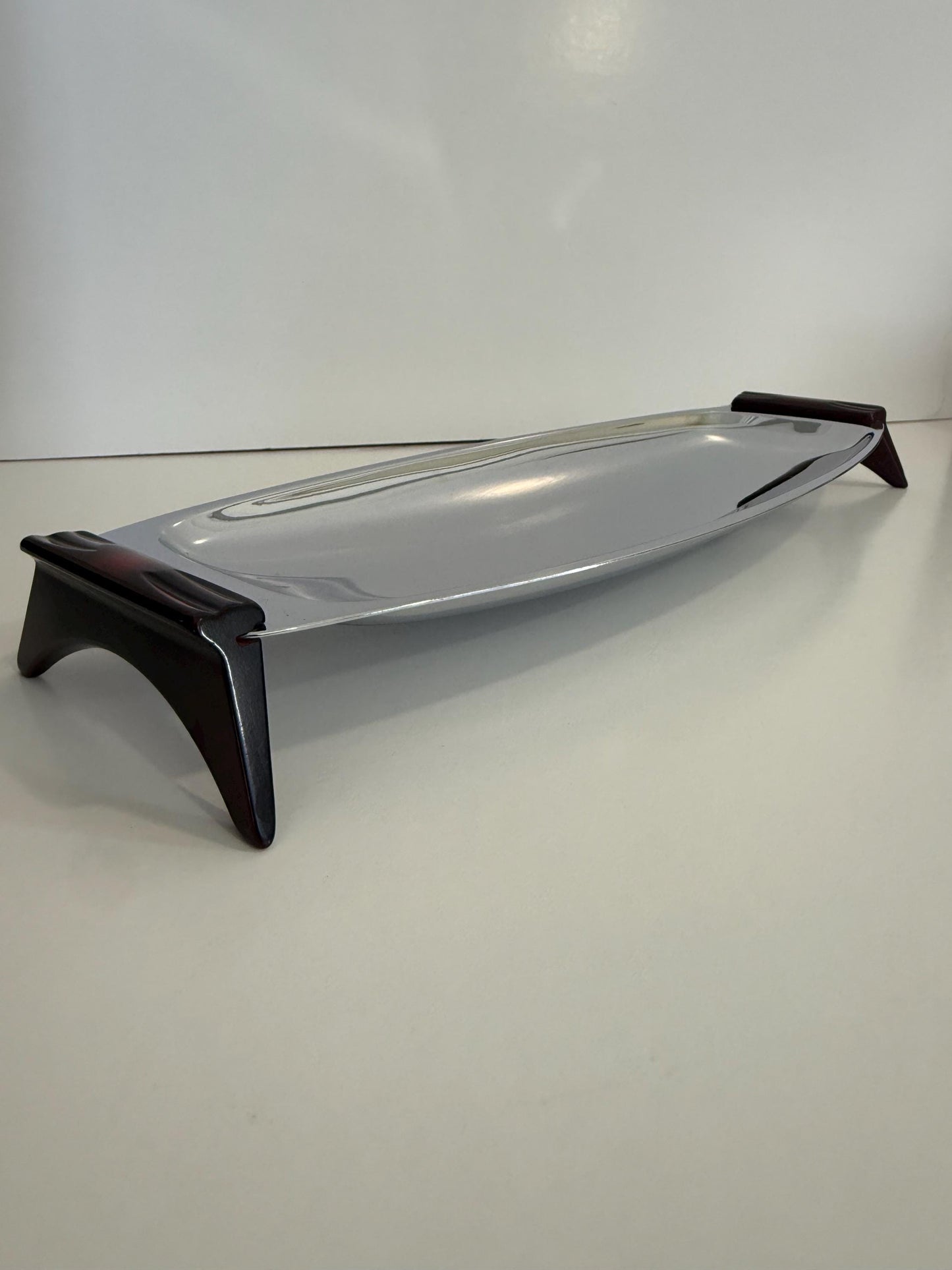 Vintage Mid-Century Modern “Gourmates” Chrome Serving Tray by Glo-Hill of Canada