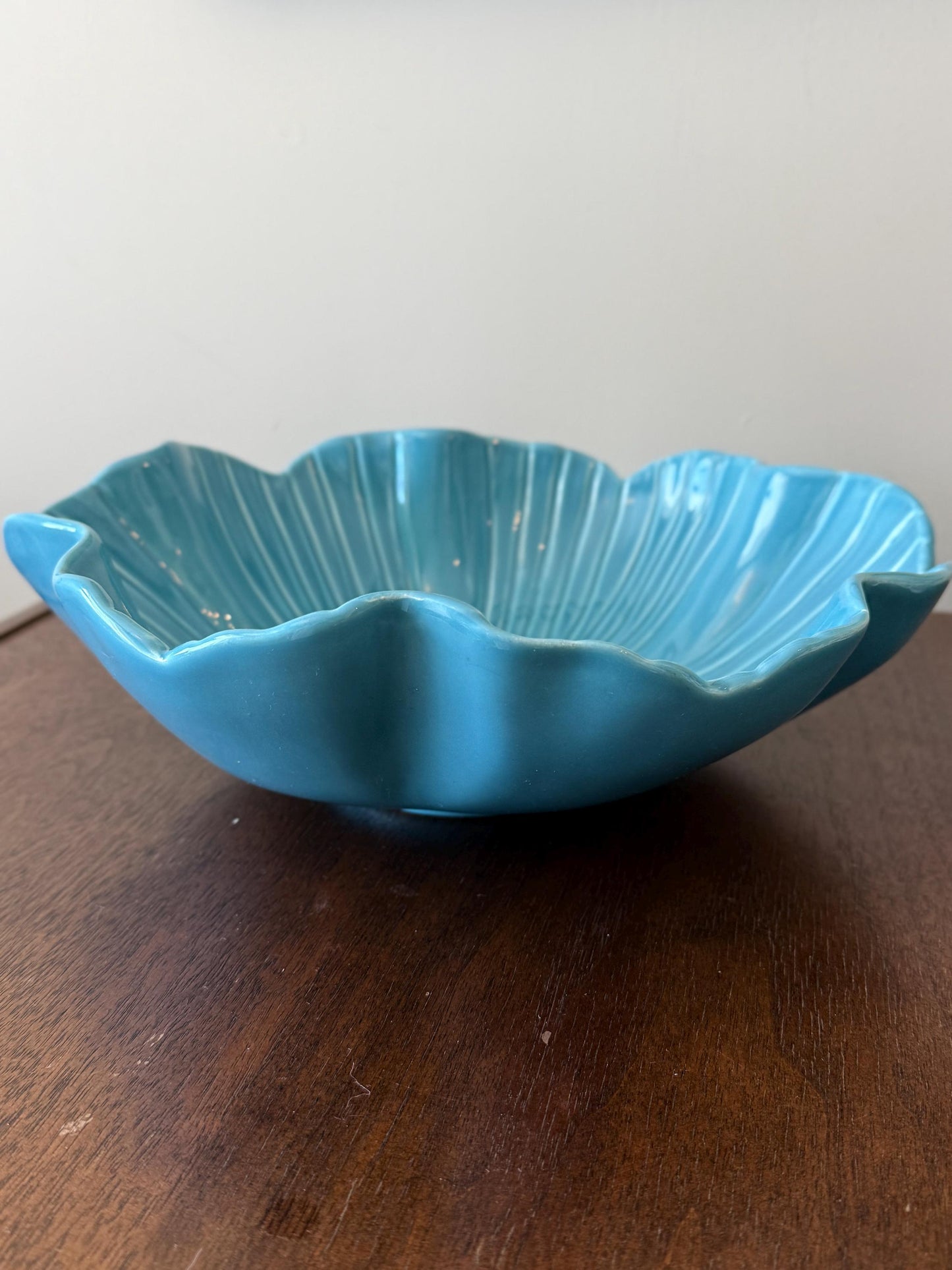 Vintage Deartis Blue Flower Large Bowl