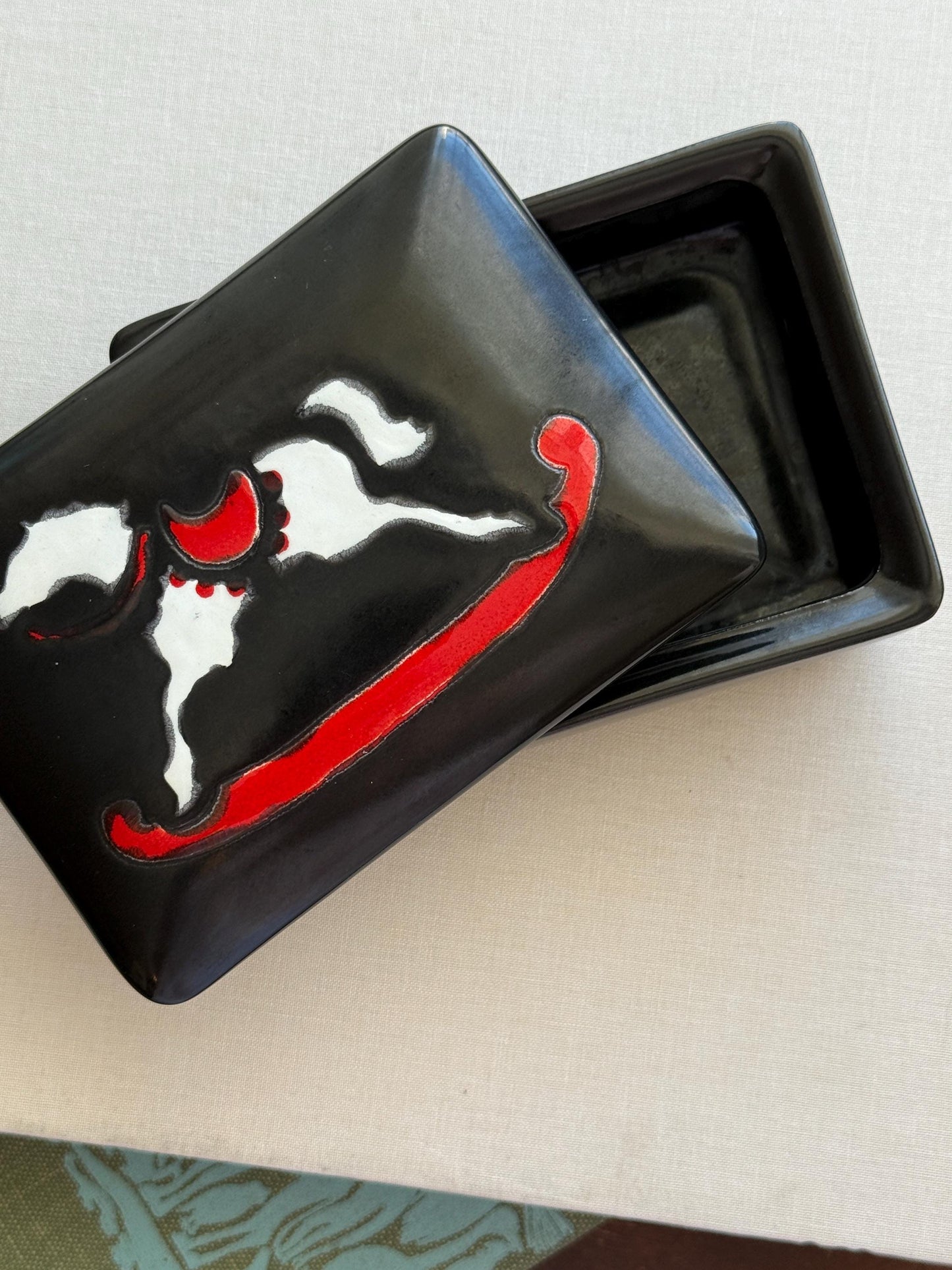 Vintage Rocking Horse Ceramic Trinket Box