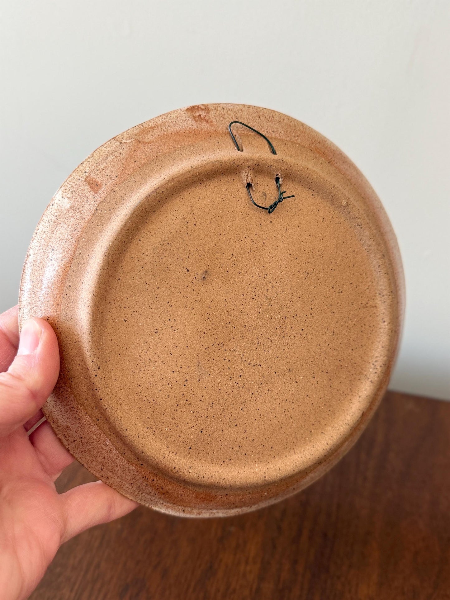 Vintage Studio Pottery Plate Couple Holding Hands