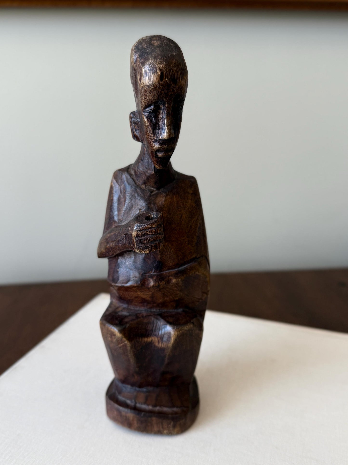 Vintage African Hand Carved Wood Sculpture