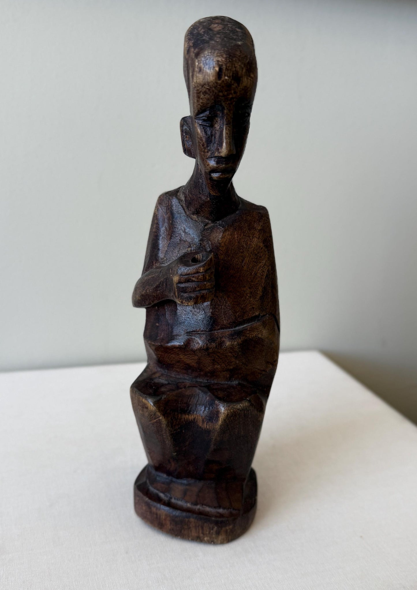 Vintage African Hand Carved Wood Sculpture