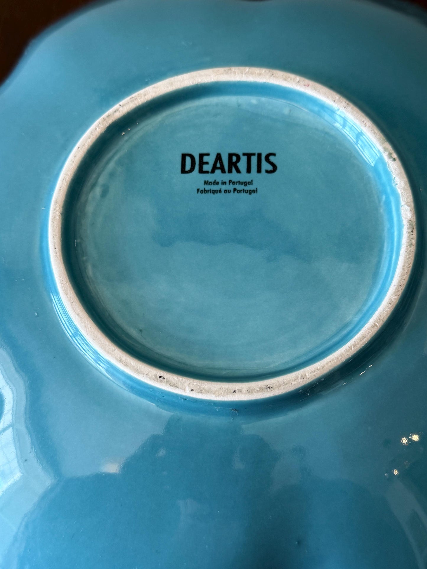 Vintage Deartis Blue Flower Large Bowl
