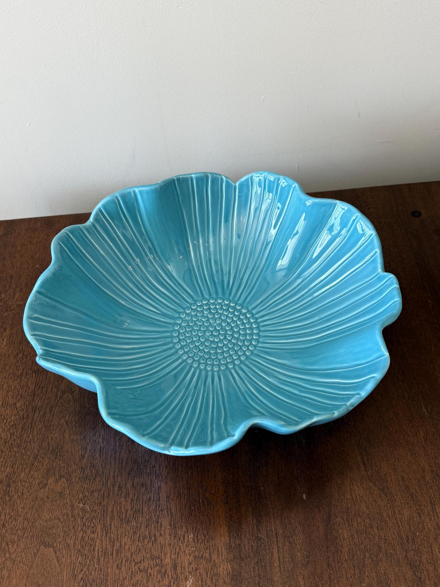 Vintage Deartis Blue Flower Large Bowl