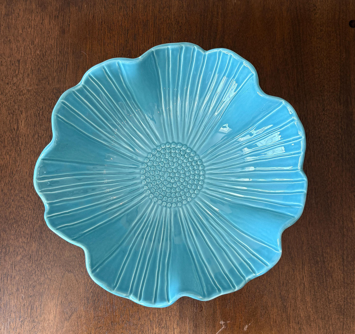 Vintage Deartis Blue Flower Large Bowl