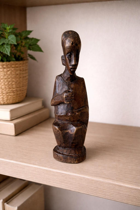 Vintage African Hand Carved Wood Sculpture